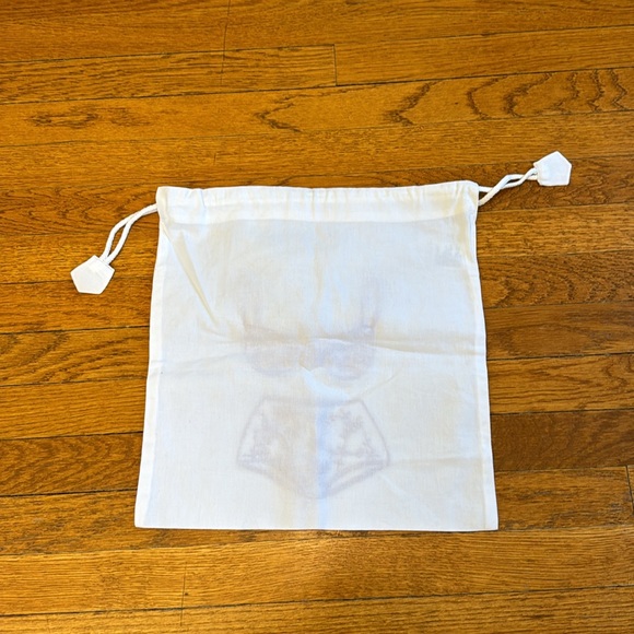 Lingerie bag. White with cranberry embroidery. NWOT - Picture 3 of 4